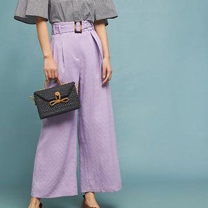 JOA Pleated Trousers belted paper bag Medium New